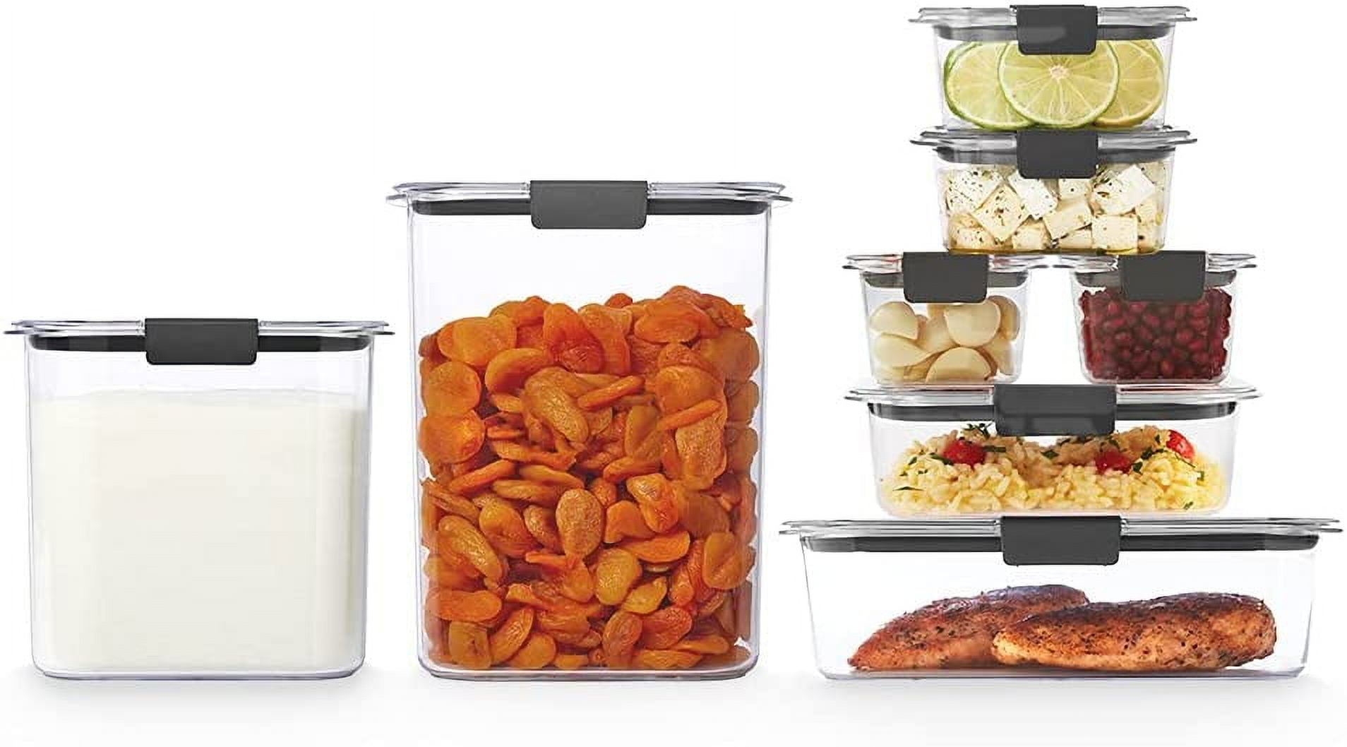 Rubbermaid 16Piece Brilliance Food Storage Containers with Lids for