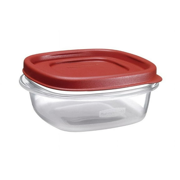 Rubbermaid EasyFindLids Food Storage Container, 1.25 Cup, Racer Red