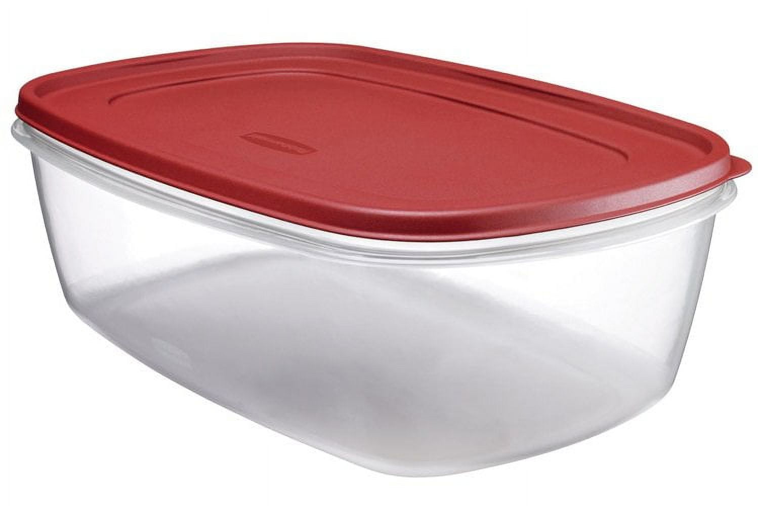 Rubbermaid® Flex and Seal Food Storage Container - Clear/Red, 1.1 gal -  Food 4 Less