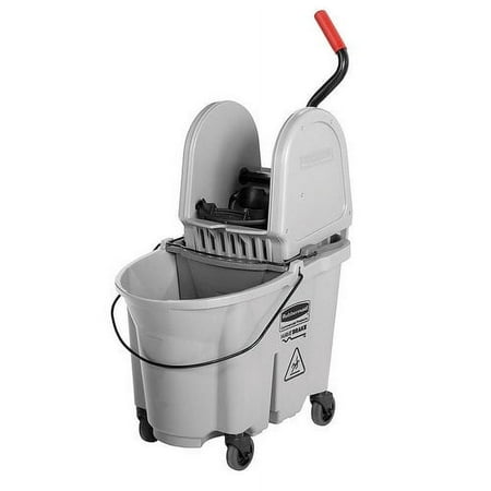 Rubbermaid 1863899 Executive Series WaveBrake Down Press Mop Bucket, Gray