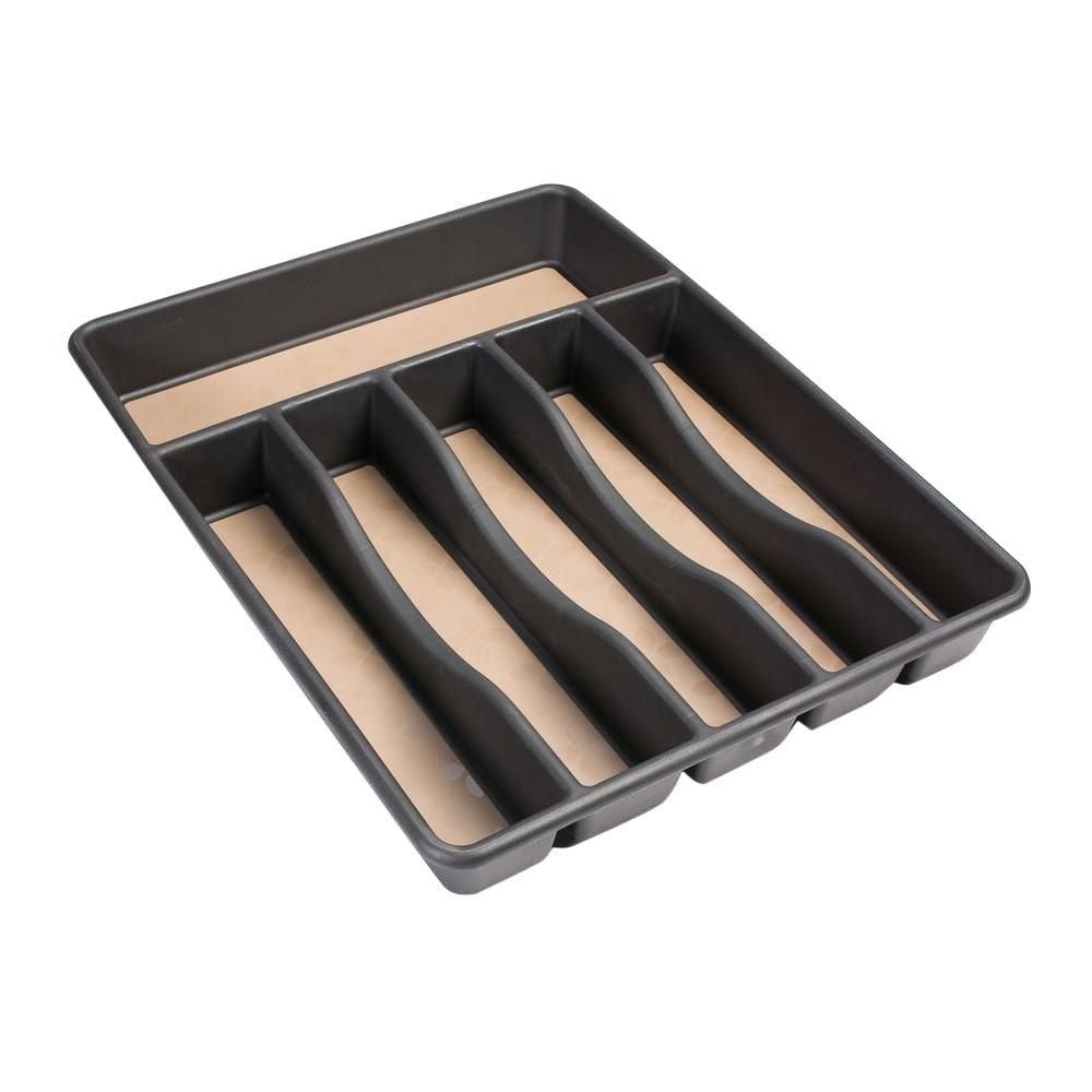 Rubbermaid 1922433 Large No-Slip Cuttlery Tray, Black