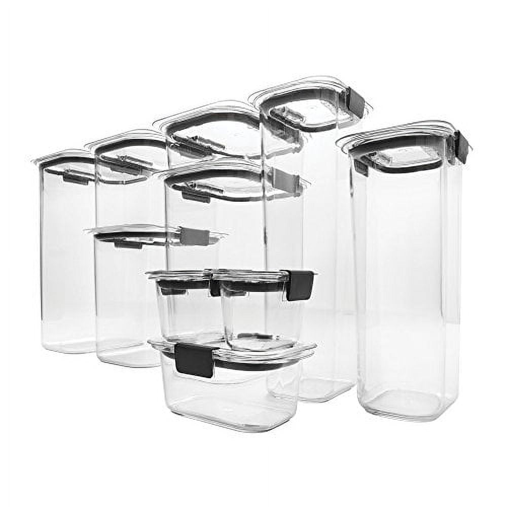 Rubbermaid 1994254 Brilliance Pantry Airtight Food Storage Container,  BPA-free Plastic, 10-Piece set with Lids 