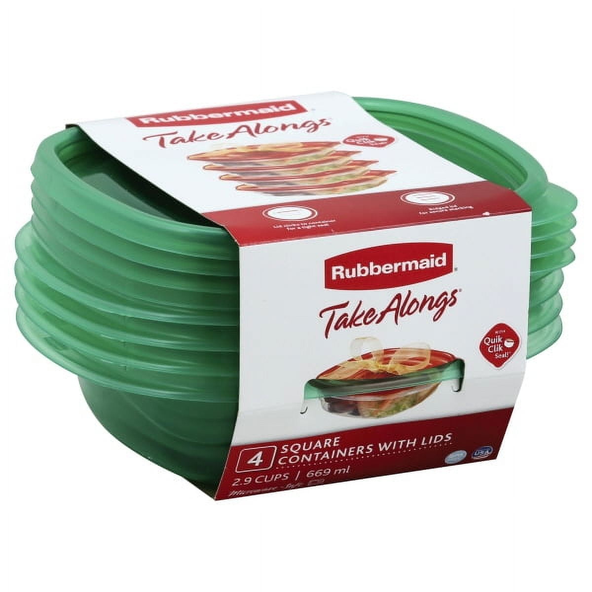 Rubbermaid® Take-Along® Holiday Square Containers & Lids, 4 pk - Smith's  Food and Drug