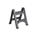 thumbnail image 1 of Rubbermaid 2 Step Slip Resistant Folding Plastic Stepstool with Foot Pads, Grey, 1 of 9
