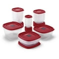 thumbnail image 1 of Rubbermaid EasyFindLids Vented Food Storage Containers, Set of 21 (42 Pieces Total), Racer Red, 1 of 3