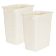 thumbnail image 1 of Rubbermaid 21 Quart Rectangular Kitchen Wastebasket Trash Can, Bisque (2 Pack), 1 of 7