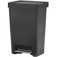 thumbnail image 1 of Rubbermaid 2120984 Premier Series Ii Step On Trash Can, Gray Pack of 4, 1 of 1