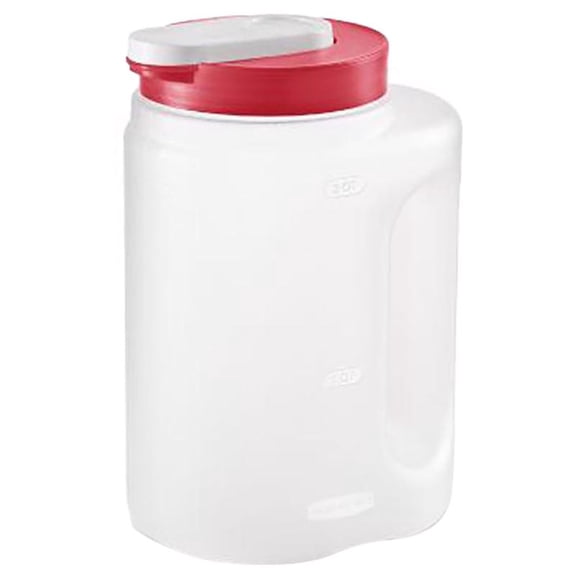 Rubbermaid, Pitcher, 2122603 MixerMate 2 Quart Pitcher with Red Lid, 2 quart, great for freezer use.