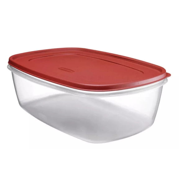 Rubbermaid 2184973 2.5 Gallon 16" x 11" x 6"  Easy Find Lid Red Food Storage Container