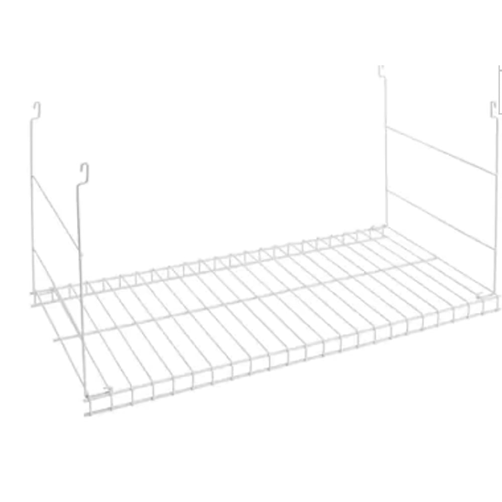 24-Inch White Steel Wire Hanging Storage Shelf, 2 Pack