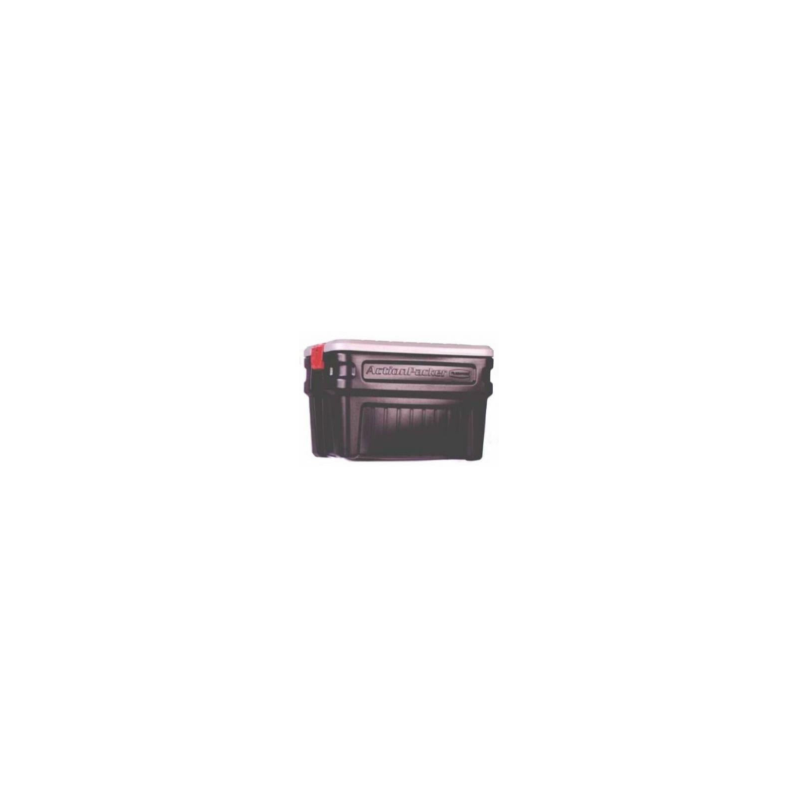 24 Gallon Black and Gray Stackable Lockable Storage Box