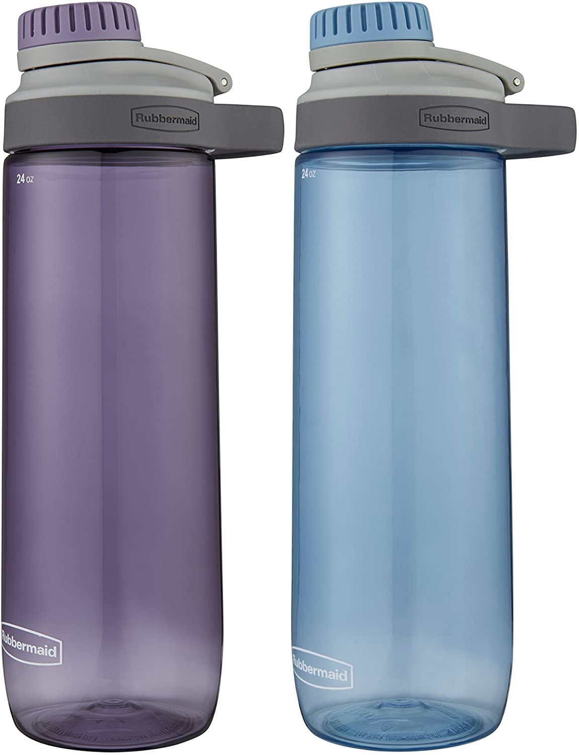 Rubbermaid 24 oz Blue and Purple Plastic Water Bottle with Wide