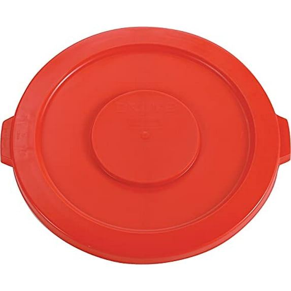 Rubbermaid 2631RED Round Flat Top Lid for 32-Gallon Round Brute Containers 22 1/4-Inch Dia. Red