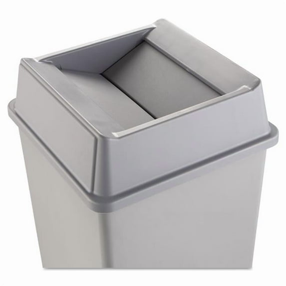 Rubbermaid 2664GRAY Untouchable Square Swing Top