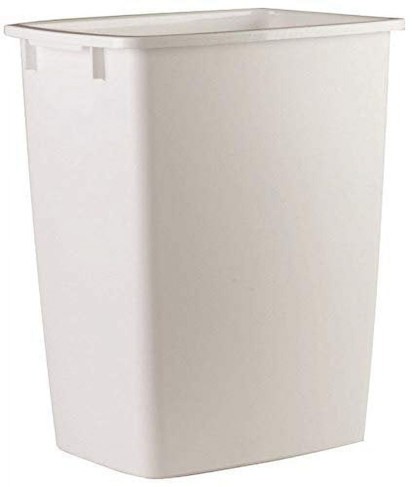 Rubbermaid 2806TPWHT Plastic Kitchen Wastebasket, White, 36Qt