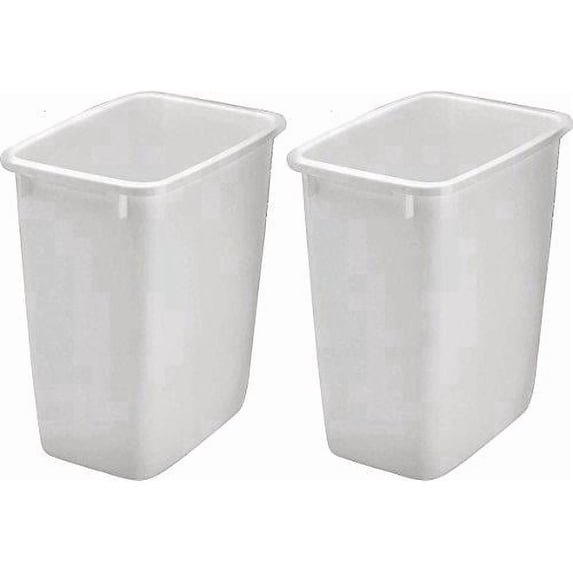 Rubbermaid 2806TP-WHT 36QT Open Wastebasket, White Pack of 2