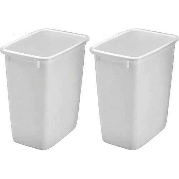 Rubbermaid 2806TP-WHT 36QT Open Wastebasket, White Pack of 2