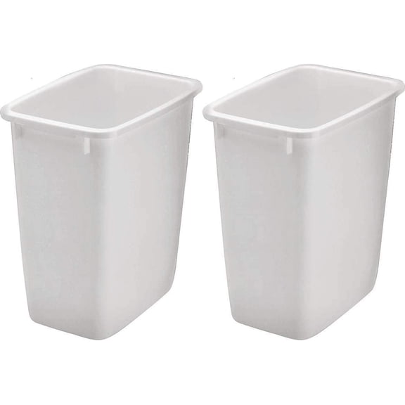 Rubbermaid 2806TP-WHT 36QT Open Wastebasket, White Pack of 2