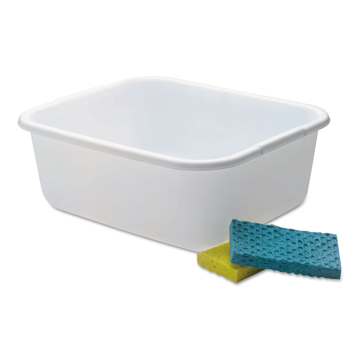 Rubbermaid Rectangle Microban Dishpan, White