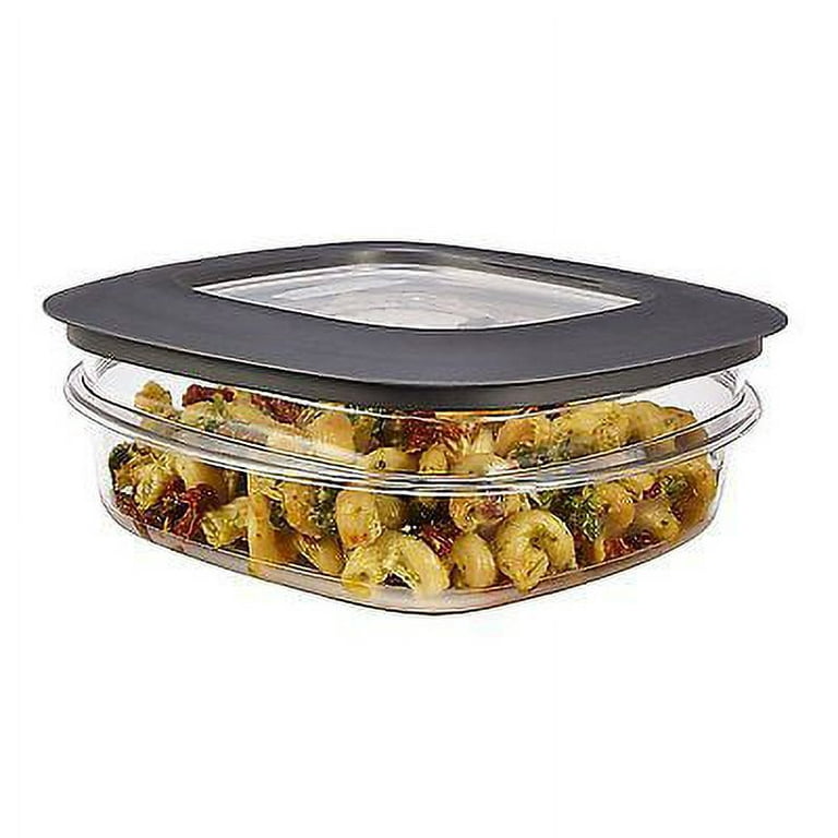 Rubbermaid 3 Cup Clear Premier Food Storage Container With Gray