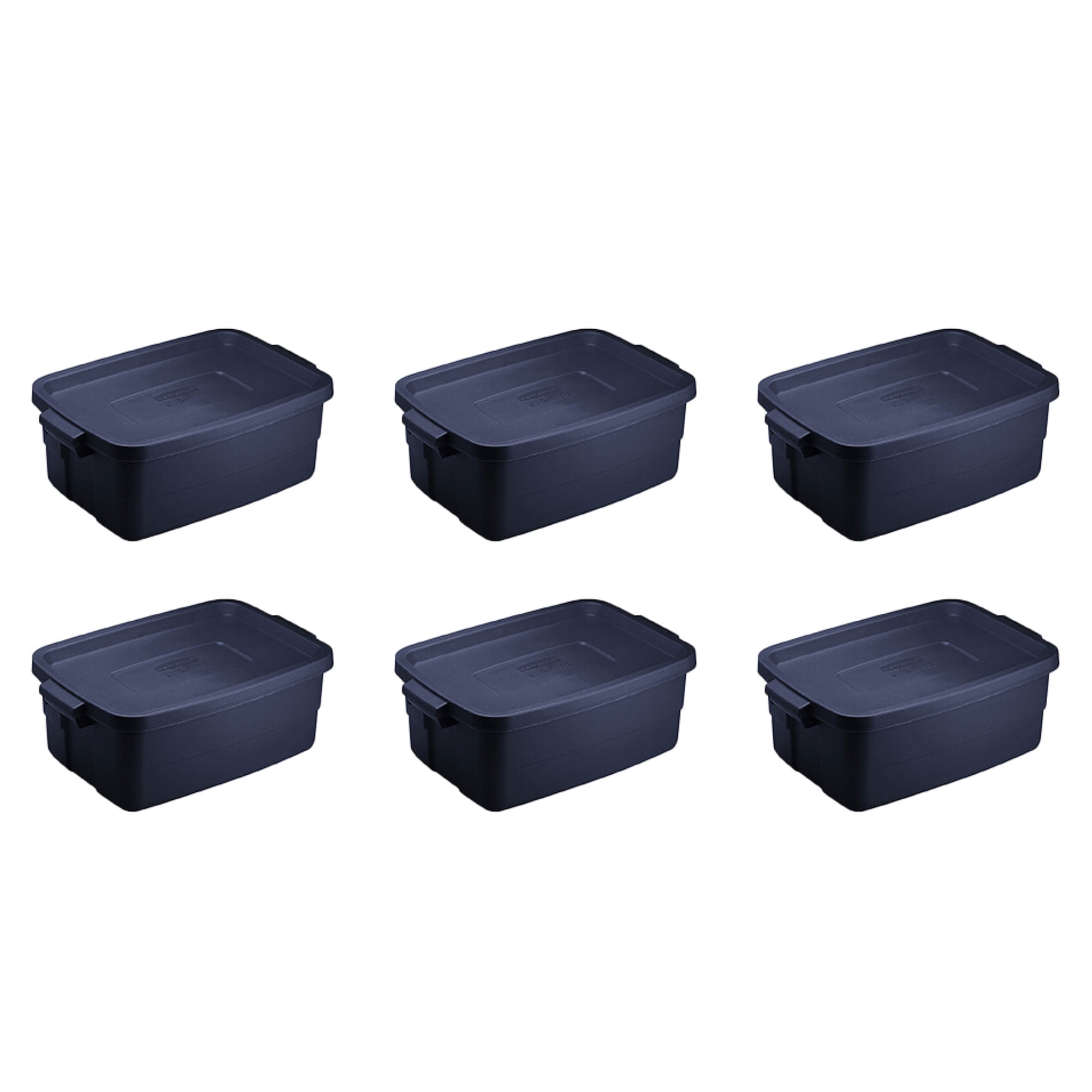 Rubbermaid Roughneck️ Storage Totes, Durable Stackable Containers, Great  for Garage Storage, Moving Boxes, and More, 18 Gal - 6 Pack