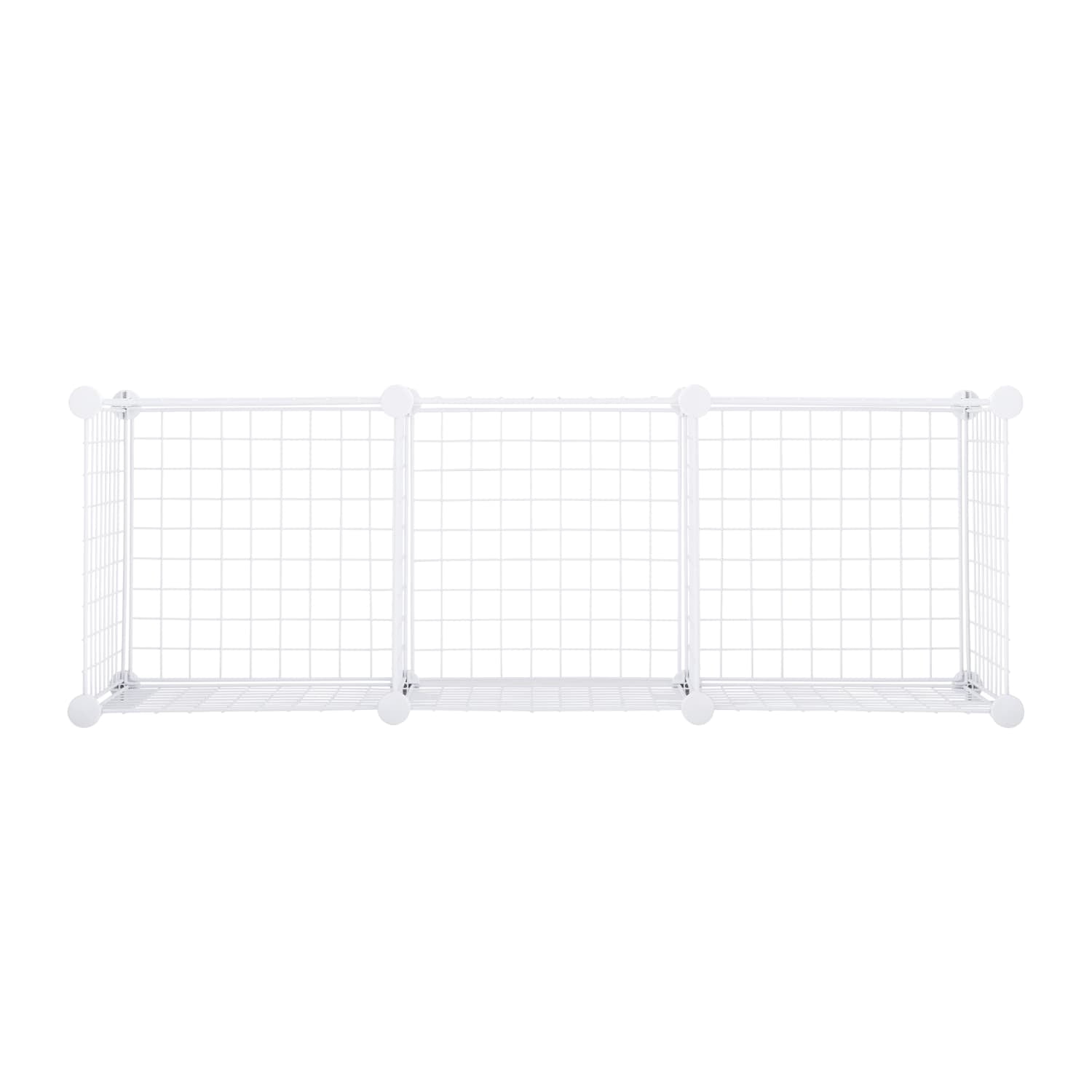 Rubbermaid 3-Piece Stackable Modular Storage Cube Set, White