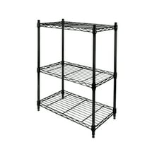 Rubbermaid 3-Tier Black Wire Shelving Unit 13.4”W x 23.2”D x 30.6”H