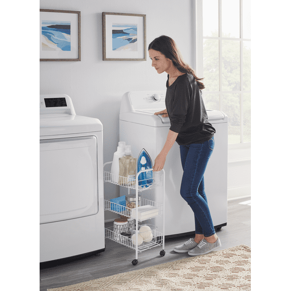 Rubbermaid 3-Tier Wheeled Storage Cart - Pack of 12 — Home & Garage Storage, Stackable Design