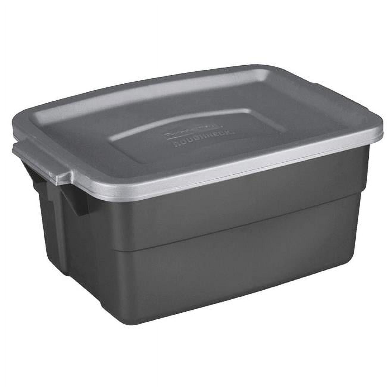 Rubbermaid 3 gal Roughneck Storage Box, Gray - Pack of 12 - Walmart.com
