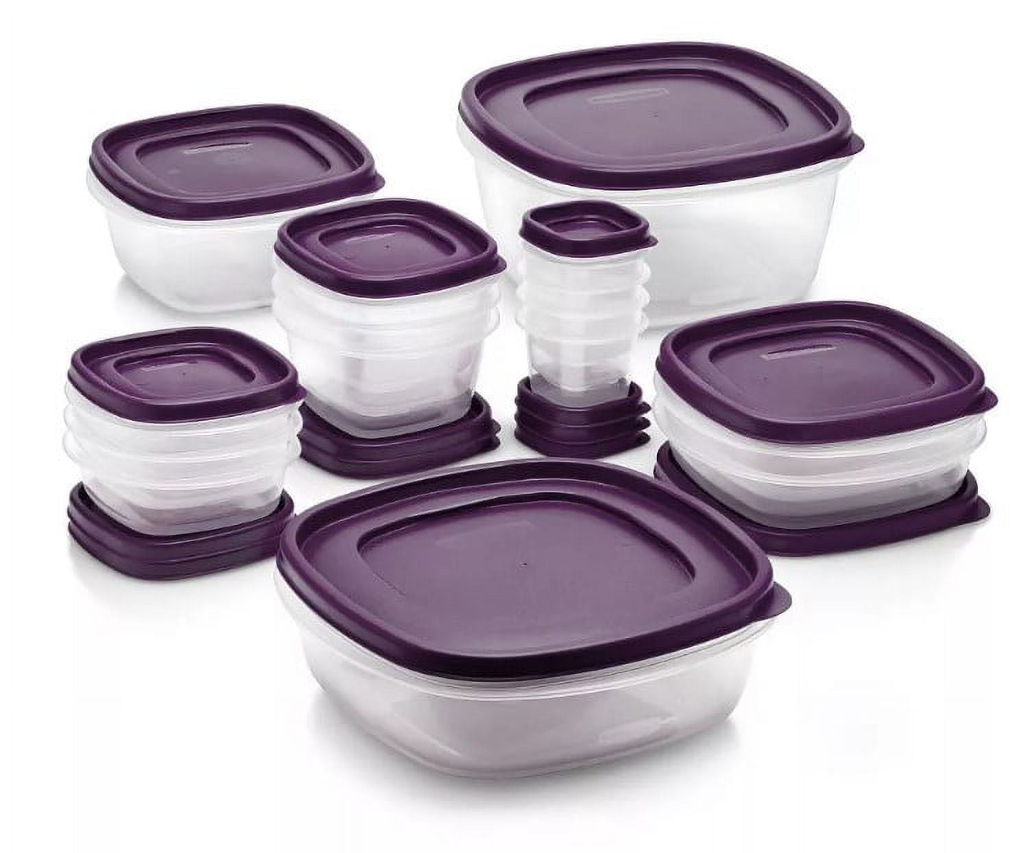 Rubbermaid 30pc Food Storage Containers Easy Find Lids Amethyst