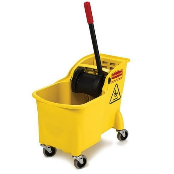 Rubbermaid 31 qt Wheeled Wringer Mop Bucket - Yellow