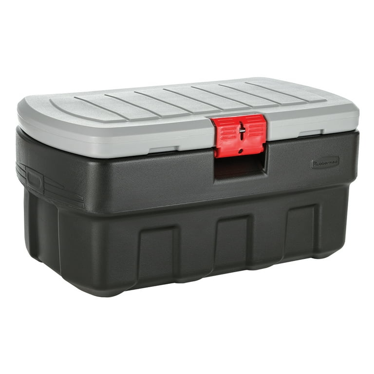 Rubbermaid ActionPacker Lockable Storage Box 35 Gallon 32-1/4 x 20 x 17-1/4, Black