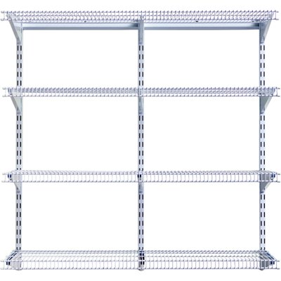 Rubbermaid 36" Pantry Organization Shelf System Direct Wall Mount 4 Shelves and Mounting Hardware Kit Included White Wire Shelving System for Home/Pantry/Closet
