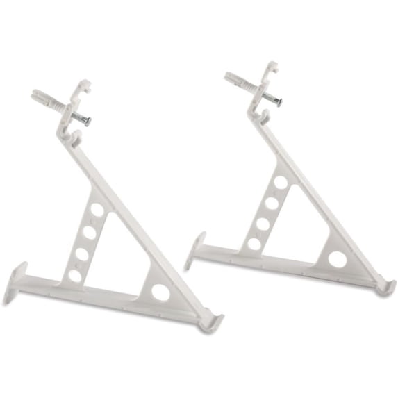 Tool Racking Bracket Rubbermaid Direct Mount Non-Adjustable Closet System, Hardware, White ...