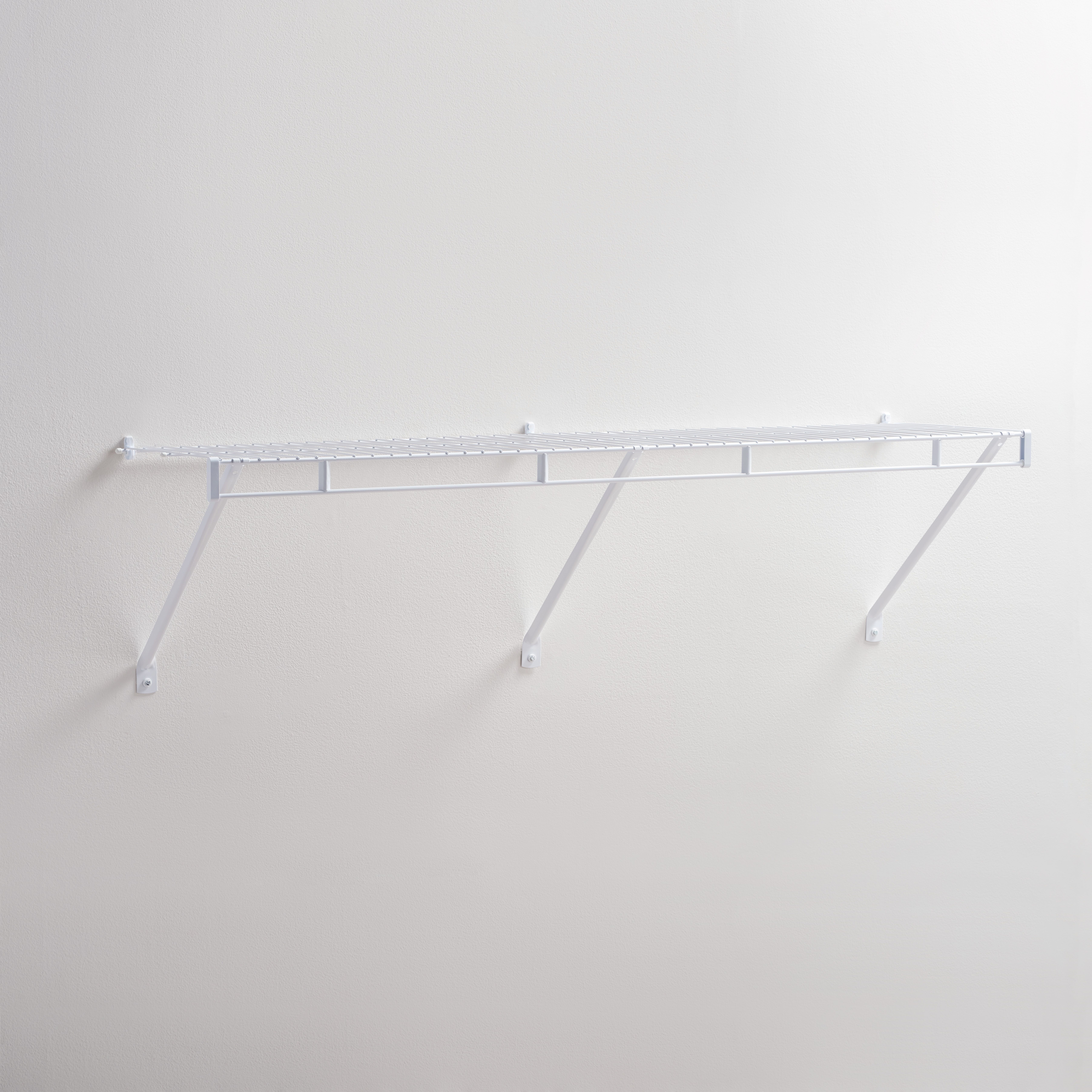 Rubbermaid 4' x 12" White Steel Wardrobe Shelf Kit. 4 sq. feet of added storage. - image 1 of 9