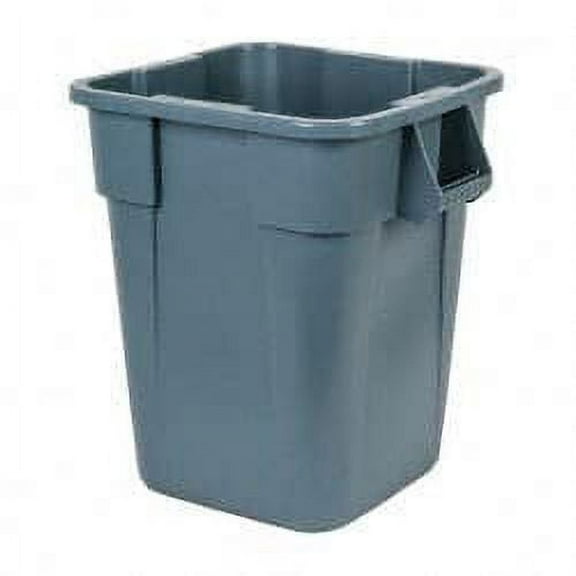 Rubbermaid 40 Gal Square Gray Trash Can
