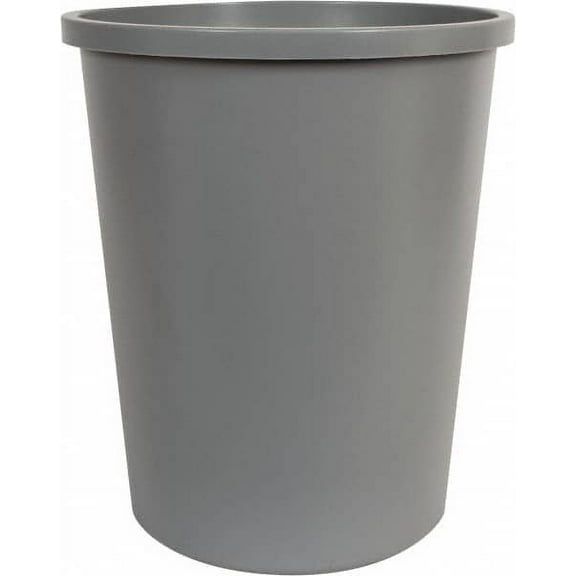 Rubbermaid 44 Qt Gray Round Trash Can Polyethylene, 18-3/4" High