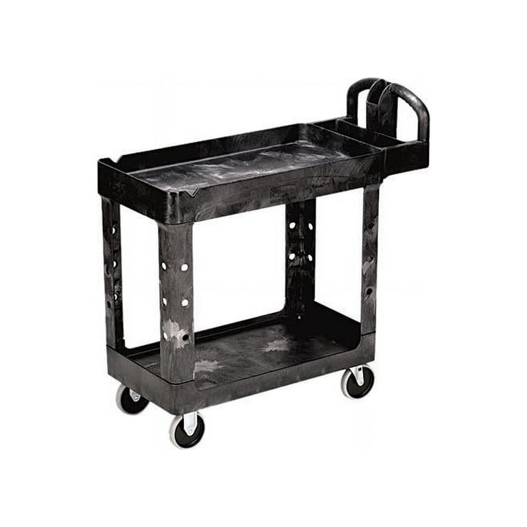 Rubbermaid Two Shelf Utility Cart (Black)