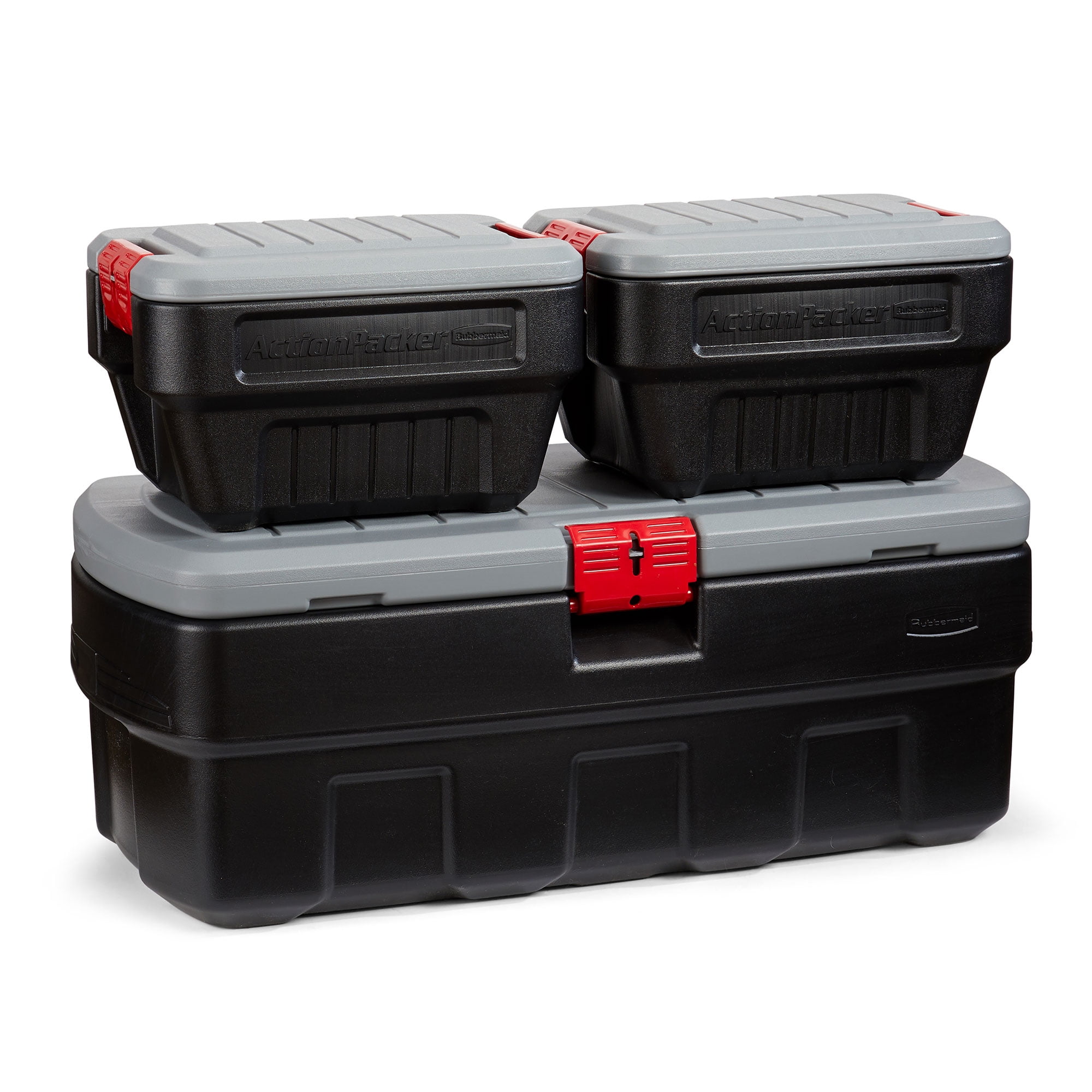 Rubbermaid 35 Gal. Action Packer Lockable Latch Storage Box Tote