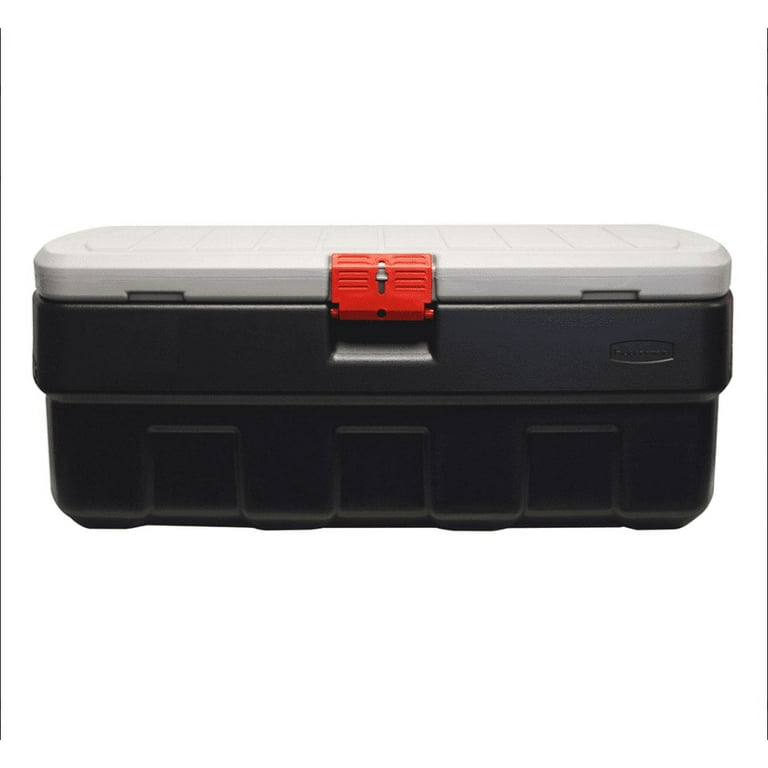 Rubbermaid Action Packer 48 Gallon Lockable Storage Tote, Black