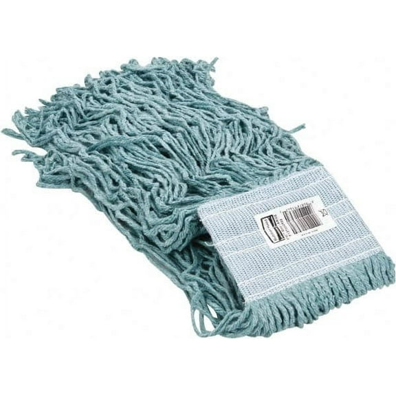 Rubbermaid 5" Green Head Band, Large Blended Fiber Cut End Mop Head