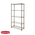 thumbnail image 1 of Rubbermaid 5-Tier Heavy Duty Rubbed Bronze Wire Shelving Unit, 1250lb Capacity, 1 of 10
