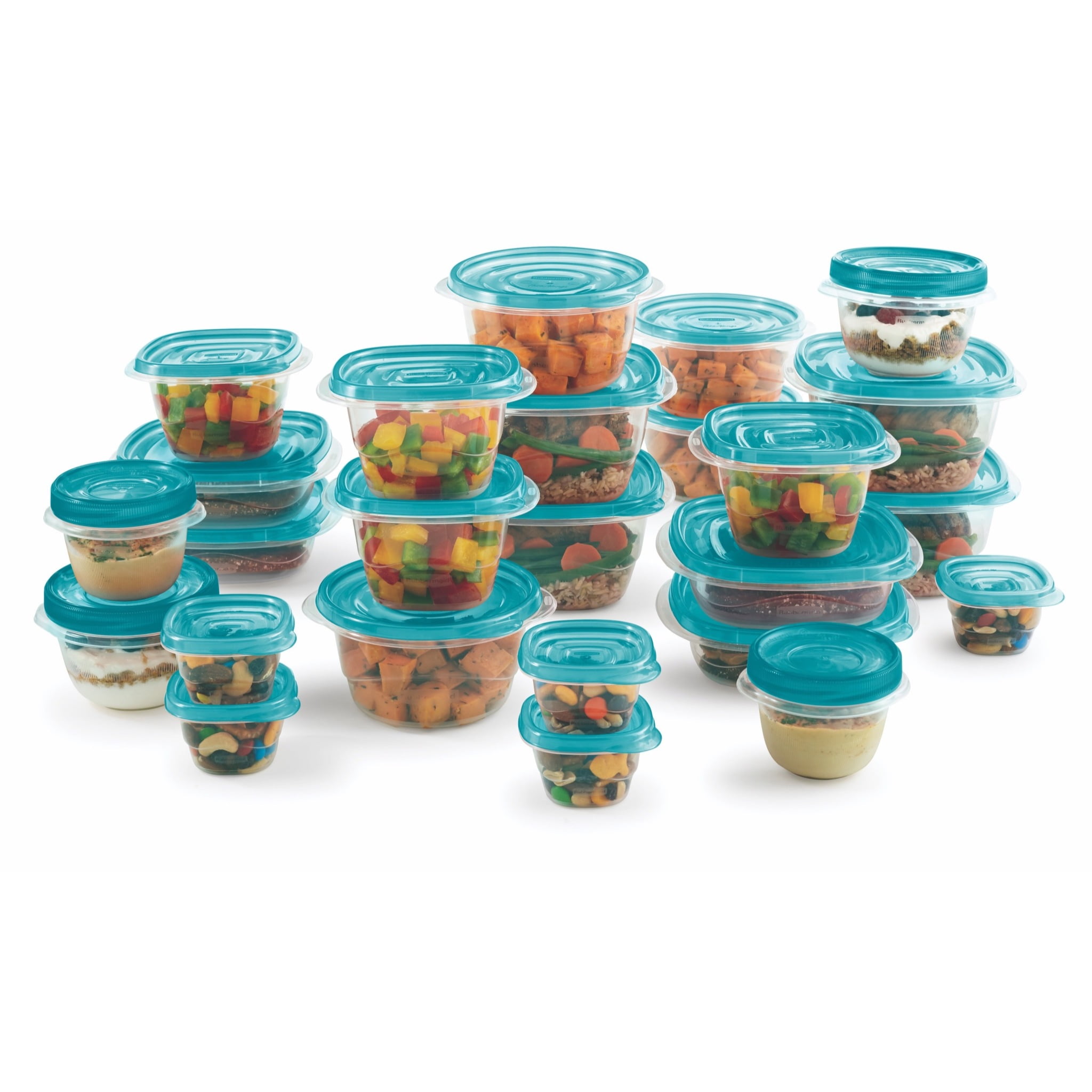 Rubbermaid Food Storage 38 Piece Set with Easy Find Lids, Teal