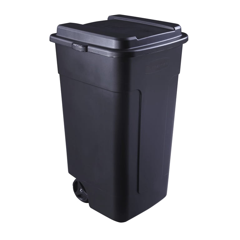 Rubbermaid 50 gal Roughneck Wheeled Plastic Garage Trash Can