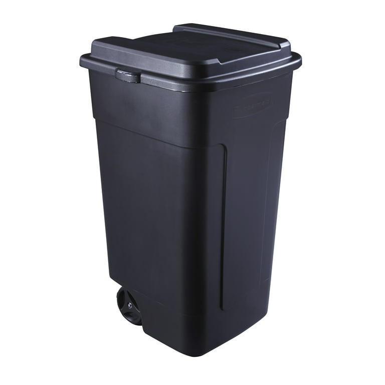 Rubbermaid 1971956 200 Qt. / 50 Gallon Gray Standard Step-On Wheeled  Rectangular Trash Can with Lid