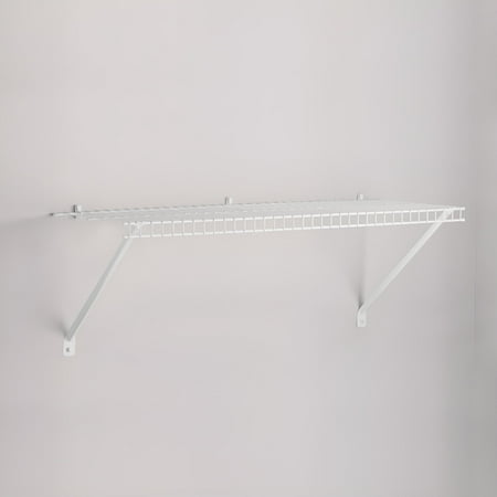 Rubbermaid Linen Shelf Kit - Metal Ventilated Storage Shelf - 24 x 12 in, White — Home & Garage Storage, Stackable Design