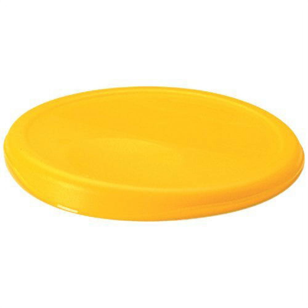 Rubbermaid Round Storage Container Yellow Lid, Polyethylene Material Replacement  Lid for 12, 18, 22 qt Containers 