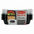 thumbnail image 1 of Rubbermaid 6013327 Take Alongs 3.7 Cups Food Container & Lid, Black - Pack of 5, 1 of 2