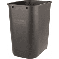 Rubbermaid 7 Gallon Plastic Office Trash Can, Black