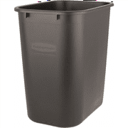 Rubbermaid 7 Gallon Plastic Office Trash Can, Black